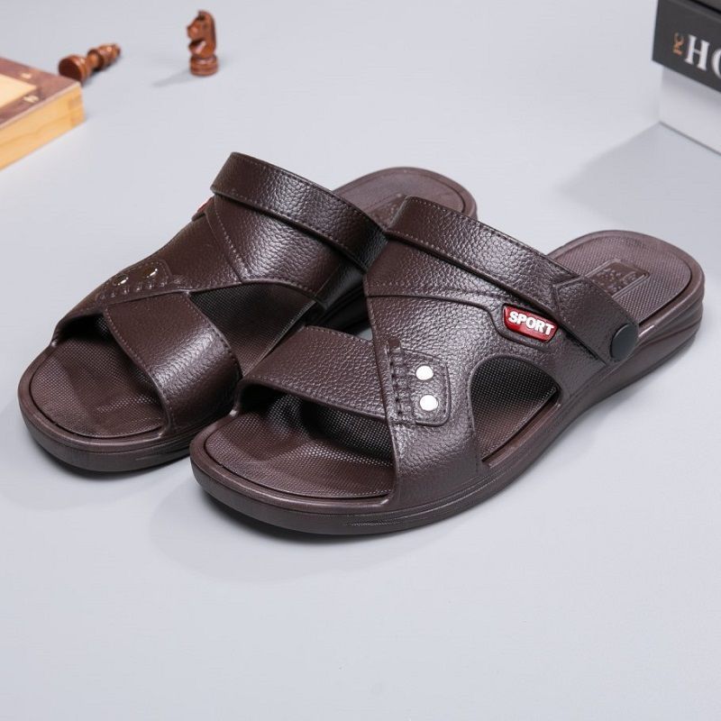 Fashion Rubber Men's Sandals and Slippers, Two In One, Summer Men's Driving 2026 Popular Thick Soled Anti Slip Beach Shoes