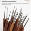 Sandalwood Handle Crochet Hook Handmade Crafts Stainless Steel Crochet Hook  Doll Weaving Tool