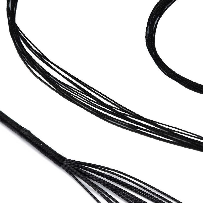 Archery Accessories Black Replacement Bowstring 57'' Length 12 Strand Long Bow Archery Accessories Black Replacement Bowstring 57'' Length 12 Strand Long Bow