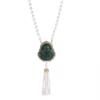 Luxury Imitation Chalcedony Buddha Sweater Chain Necklace - Autumn/Winter Fashionable Versatile Accessory for Women