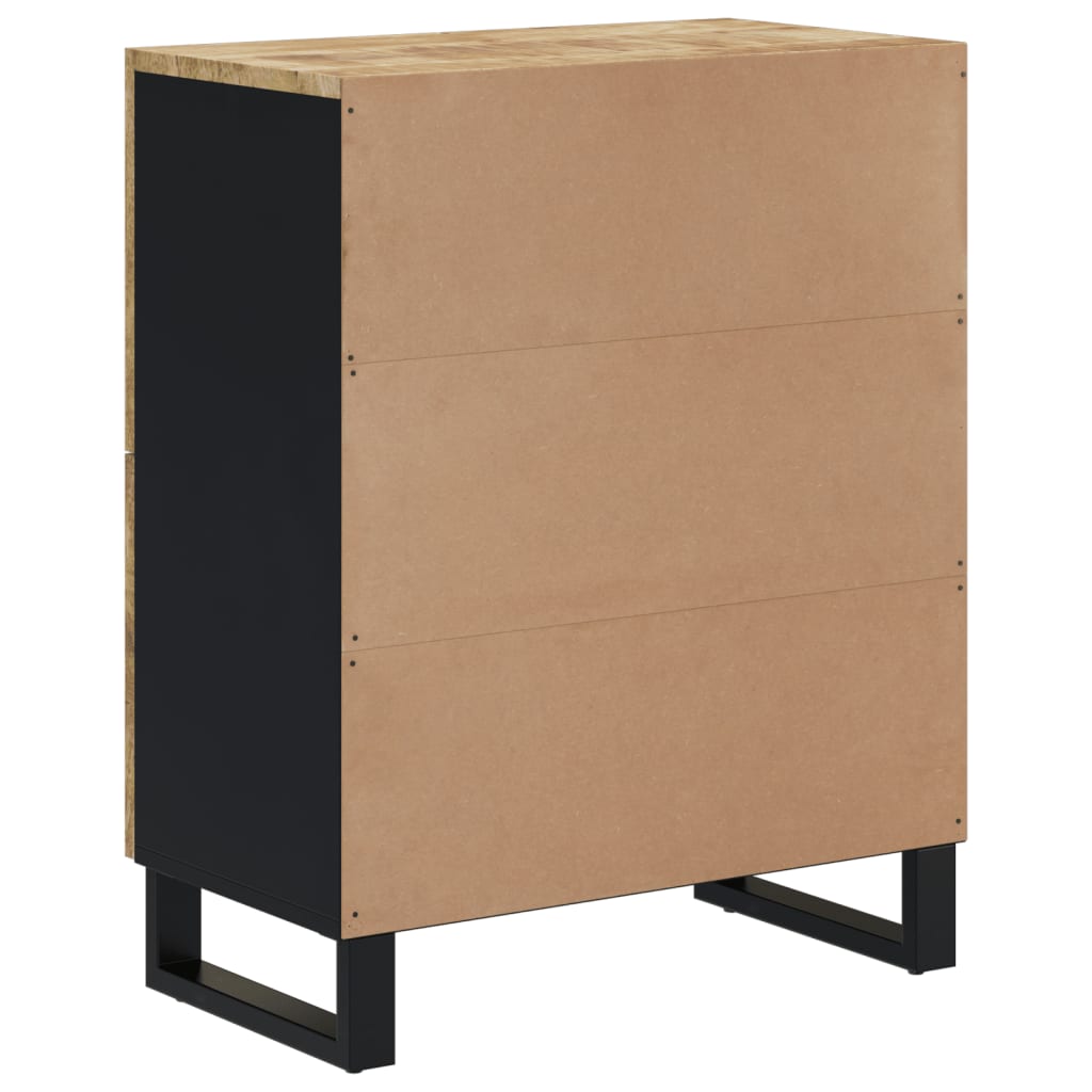 Sideboard with 4 Doors 60x33x75 Cm Solid Mango Wood