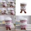 Plush Keychain Cute Cartoon Coffee Cup Pendant With Pp Cotton Filling For Bag Decor And Gift