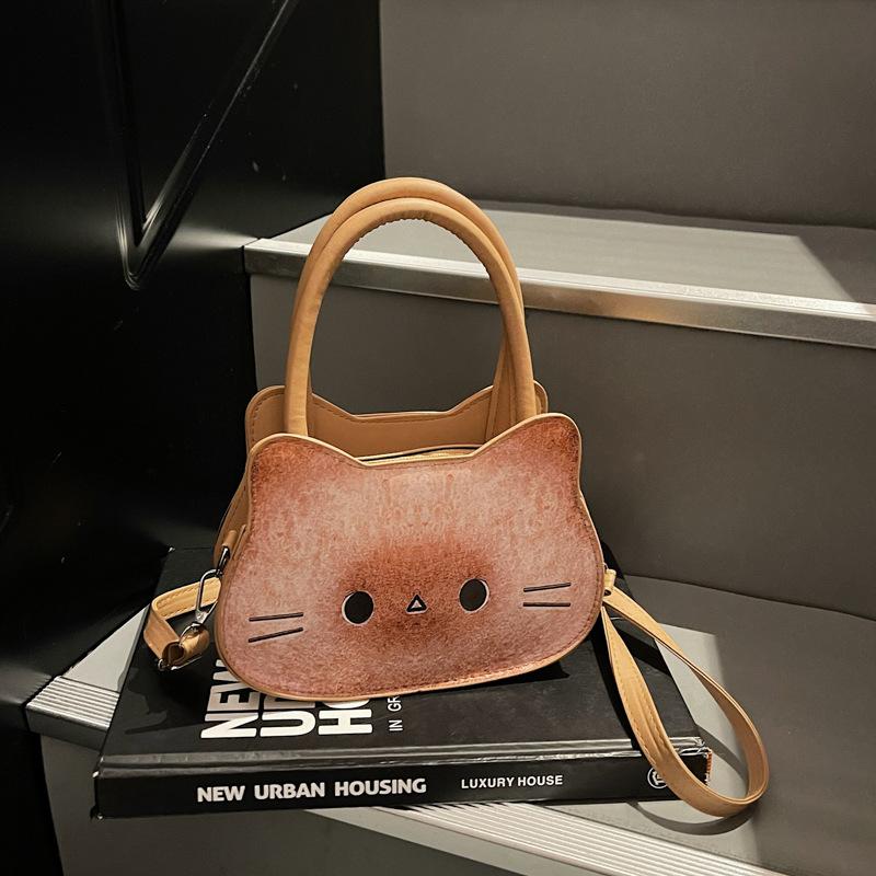 

Милый кот универсальная новая нишевая сумка через плечо женская чувство дизайна девушка милая мода личность сумка-мессенджер