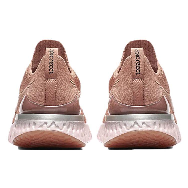 Nike Epic React Flyknit Rose Gold Men Sneakers Habanero-Red