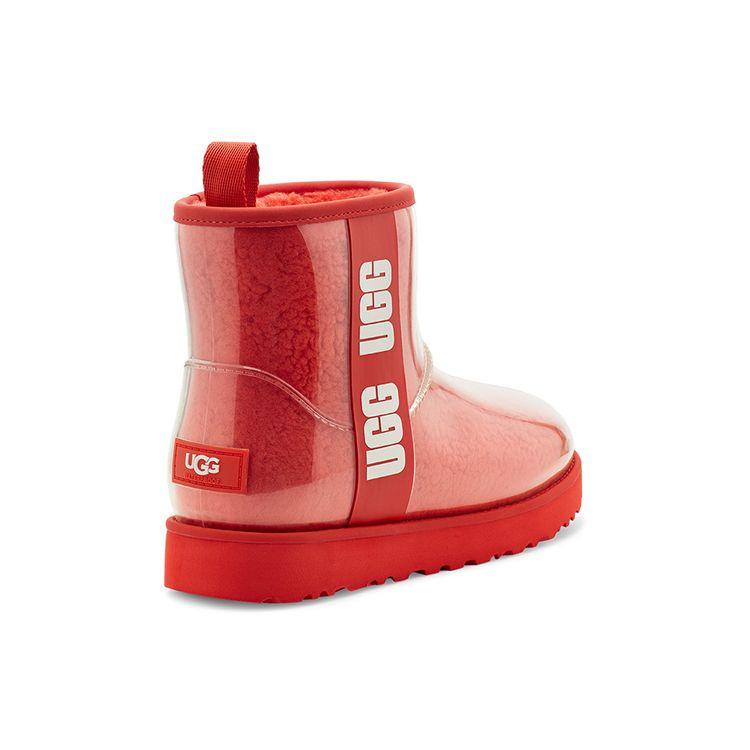 UGG Classic Clear Mini Lava Flow Women Sneakers Red 1113190-LFL