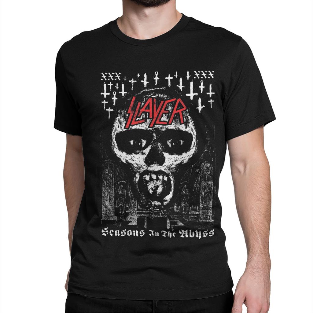 Novità L'Inferno Attende 35° Anniversario Anni '80 Magliette Band Metal Uomo Donna Magliette in Cotone Maglietta Band Slayer Abbigliamento Estivo