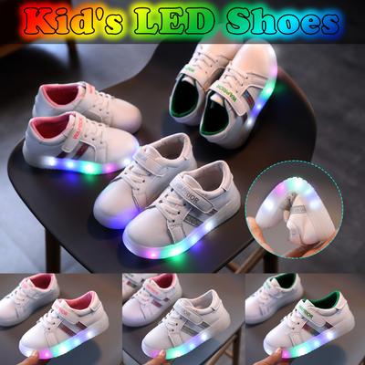 Kids LED Light Up Shoes Breathable Soft Sole Running Sneakers for Boys and Girls Comfortable Athletic Footwear with Digital Light Effects