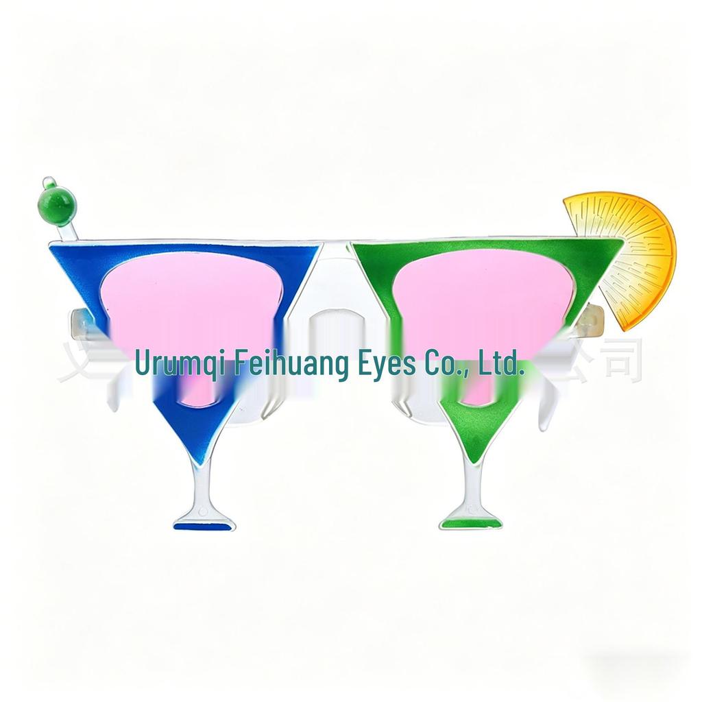 Hawaiian Beach Party Glasses: Coconut Tree, Flamingo, Parrot, Ice Cream, Flower & Wine Glass Fun