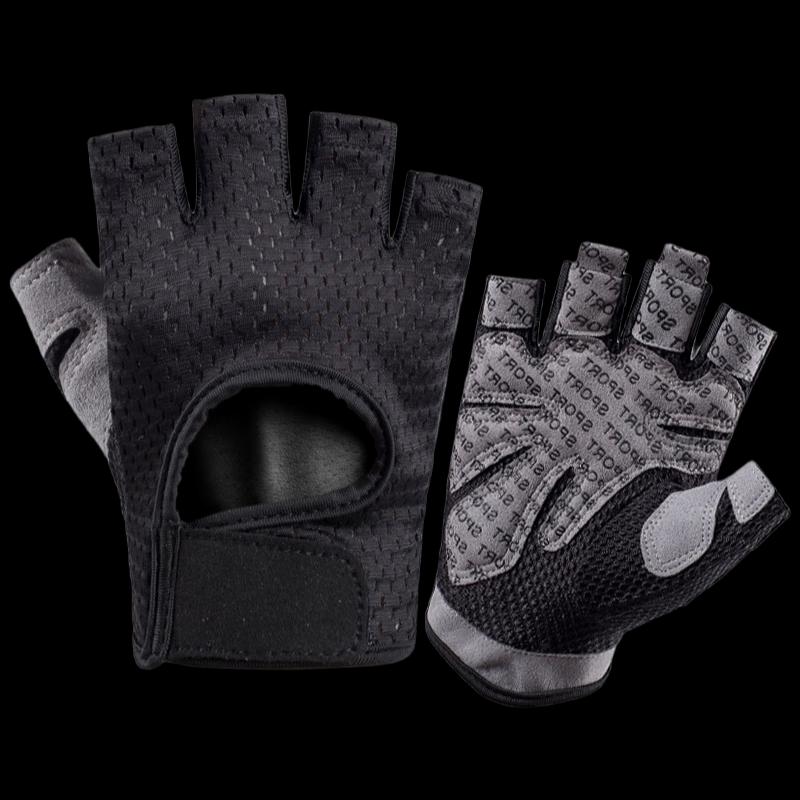 

Zechao 0107 Black Half-Finger Non-Slip Shock-Absorbing Breathable Sports Gloves (3 Pairs)