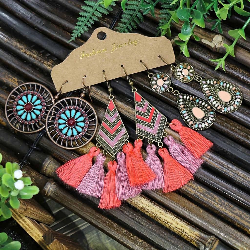 18 Pairs Drop Dangle Earrings Vintage Boho Trendy Zircon Funky Cheap Statement Earrings Set for Women Girls Gifts