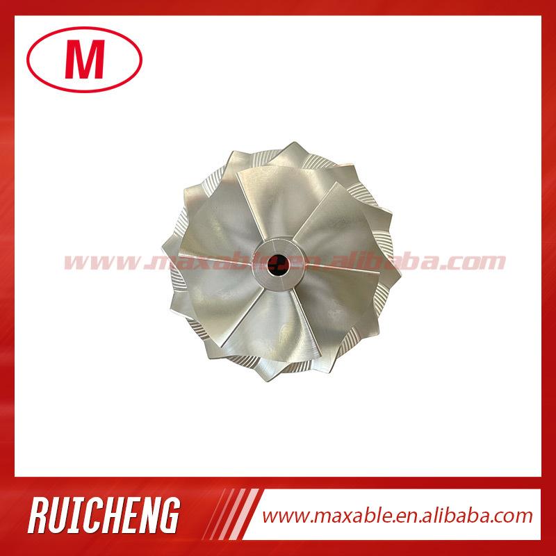 GT12 39.20/49.00 Mm 6+6 Blades Reverse High Performance Turbocharger Billet/milling/aluminum 2618 Compressor Wheel