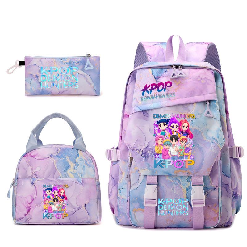 Zaino Kpop Demon Hunters con Tela Oxford Traspirante per Adolescenti