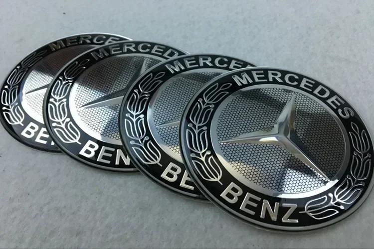 Car Sticker 4 Pieces 56MM Car Wheel Center Covers Stickers Hub Caps Sticker For MERCEDES BENZ AMG A180 A200 A260 C117 CLA180 CLA
