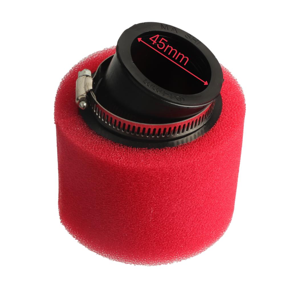1Pc Black/Red Dual Foam Air Filter 35mm 38mm 42mm 45mm 48mm 50mm Universal Cleaner for Moped Scooter Off-road Bike Parts Air Filters 7