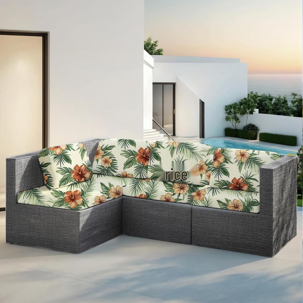 Zewnętrzna drukowana poszewka na poduszkę sofową z jedwabiu mlecznego – Elastyczna, jednostronnie szczotkowana