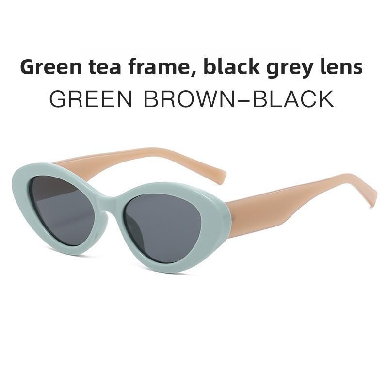 

Ретро-солнцезащитные очки «кошачий глаз» для женщин с защитой от УФ-излучения UV400. Стильный модный аксессуар. GreenTeaFrame