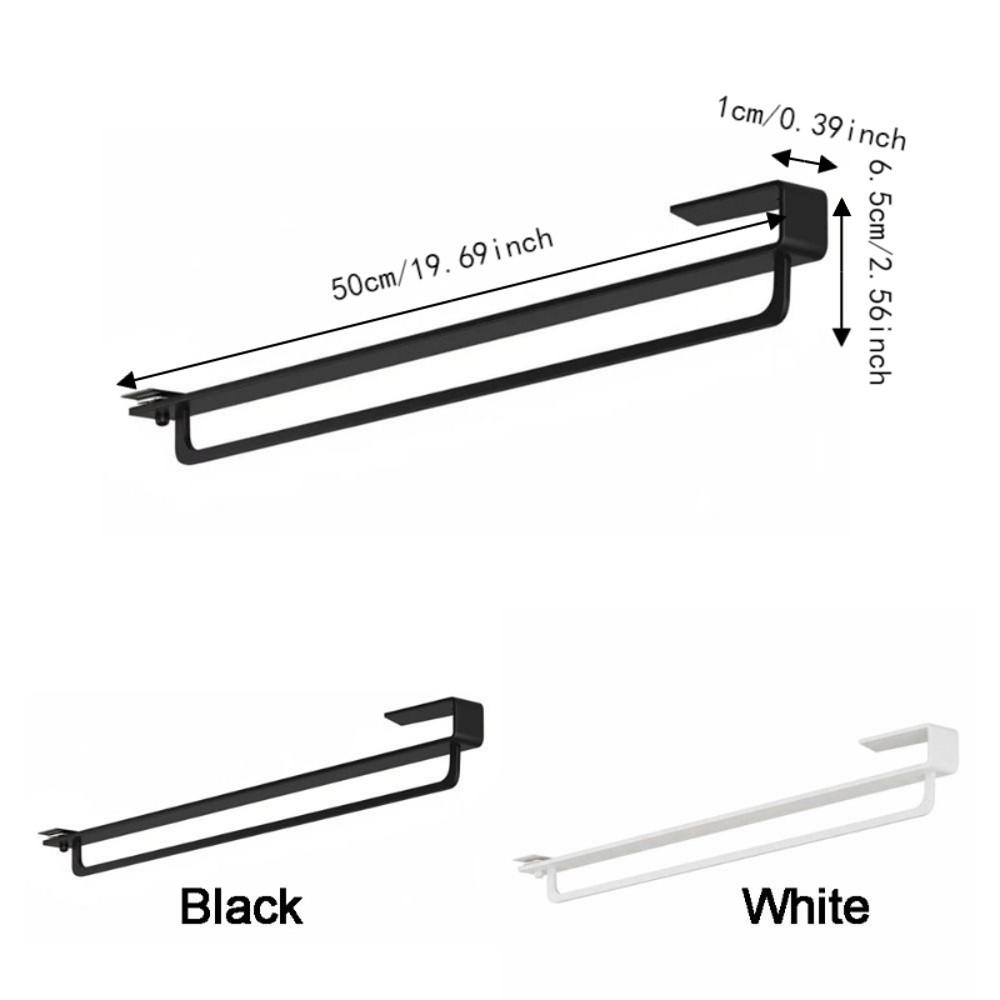 Iron Top Mounted Hanging Rack Non Perforated Large Capacity Pants Hanger Non-slip Space Saving Wardrobe Storage Hooks