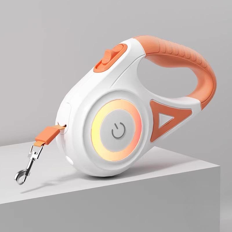 LED Retractable Dog Leash - Tangle-Free, Luminous Rope for Safe Walks.