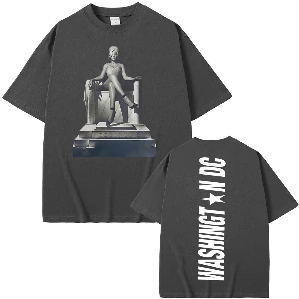 Beyonce Cowboy Carter Washington DC Tour 2025 T Shirts Unisex Women Clothing Fashion Vintage Cotton Short Sleeve Tshirt Streetwear