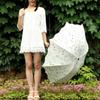 Umbrella Uv Protection Women'S Sun Umbrella Folding Umbrella Windproof Travel Umbrella With Flowers On Canopy