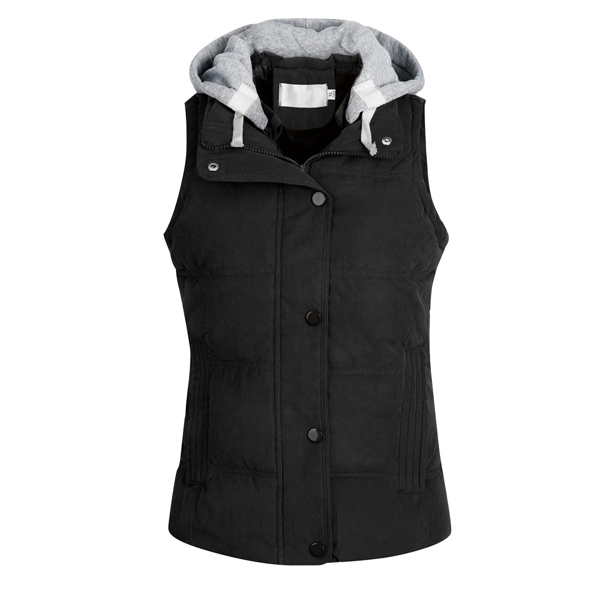 

Down Vest for Inner Down Ultra Cold Spring Down Vest [ByFshow] Women, Hooded, Padded, Stand-up Collar, Lightweight, Vest, Mountaineering, Lightweight, чёрный