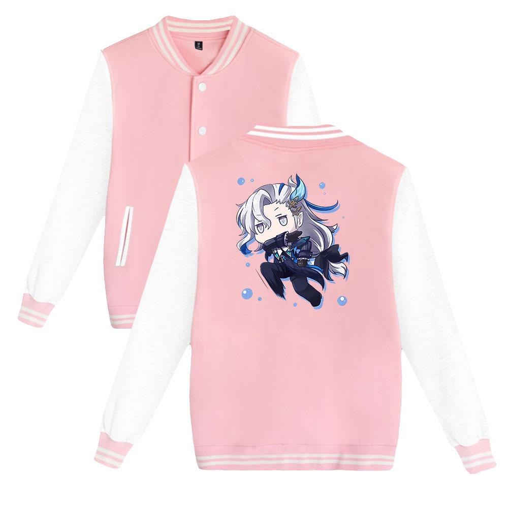 Unisex móda pro fanoušky Genshin Impact Baseballová mikina s potiskem Ženy Muži Outdoorové sportovní bundy