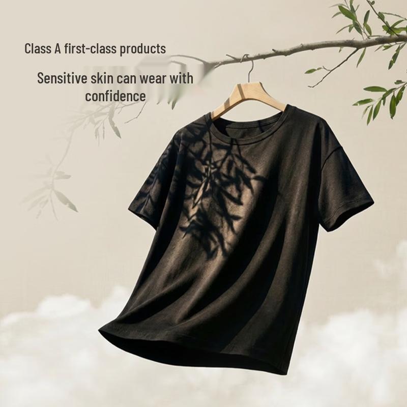 JD-made Women's Knitted Linen Blend Short Sleeve T-Shirt