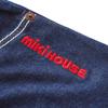 Skirt Denim Hickory Logo Simple Girls Baby Kids Clothing S Indigo Blue [MIKI HOUSE] Children's 10-1711-494 (100-110cm)