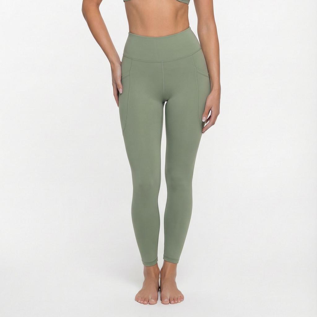 JYL Slim Padded Fake Two Piece Top Naked Running Yoga Set