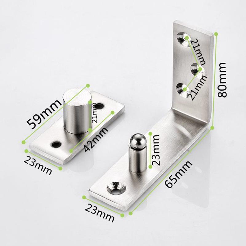 Zesílená nerezová ocel 360 stupňů skrytý otočný čep Dřevěné dveře Horní a spodní pant Dveřní čep Nebeský a zemský čep