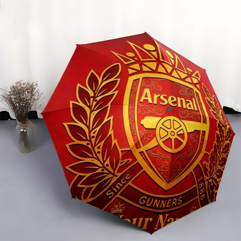 1 PC Automatic Folding Umbrella - Arsenal F Custom Name Pattern, Portable & Foldable Design with 8 Ribs, Christmas Birthday Gifts