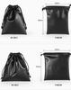 6Pcs/Set Leather Drawstring Pouch Jewelry Bag Party Gift Pouch Bag Earphone Phone Storage Bags Kit