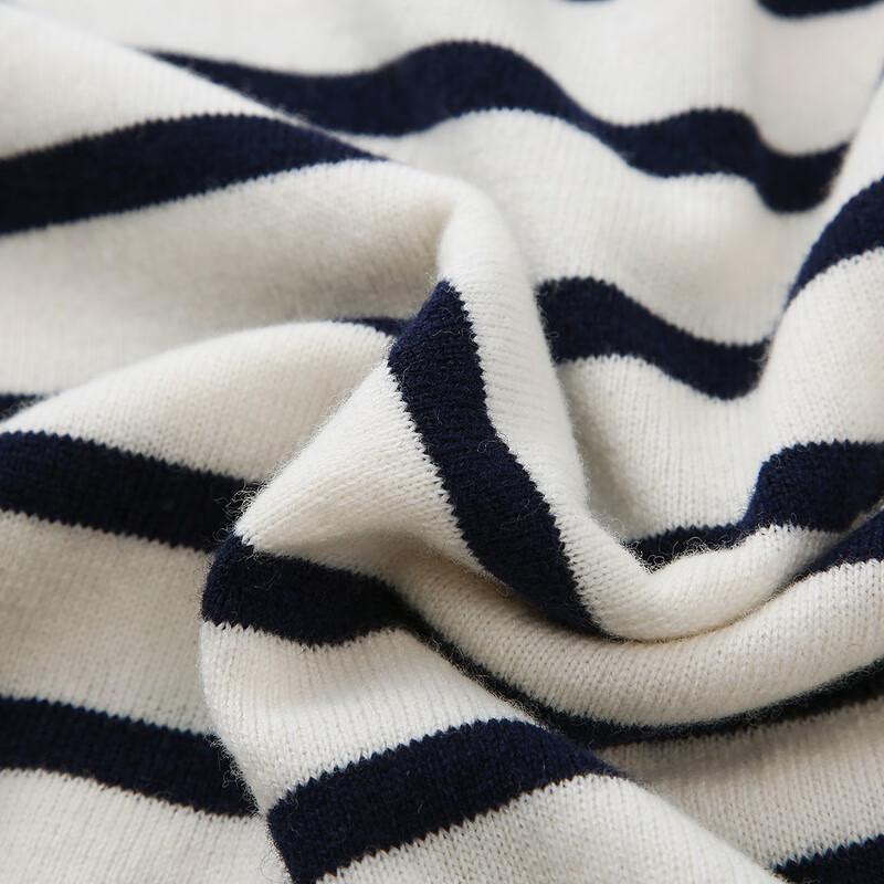 Zhaojun Women's Striped Wool Pullover Sweater