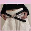 Chic Ins Style Silver Butterfly Buckle Belt For Women Versatile Fashion Accessory