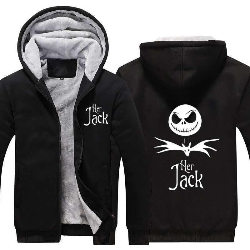 Premium Quality Nightmare Before Christmas Sally Jack Thicken Hoodie Sweatshirt Coat For Ultimate Comfort