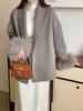 Fox Fur Cuff Woolen Coat - Women's Winter Slimming Style