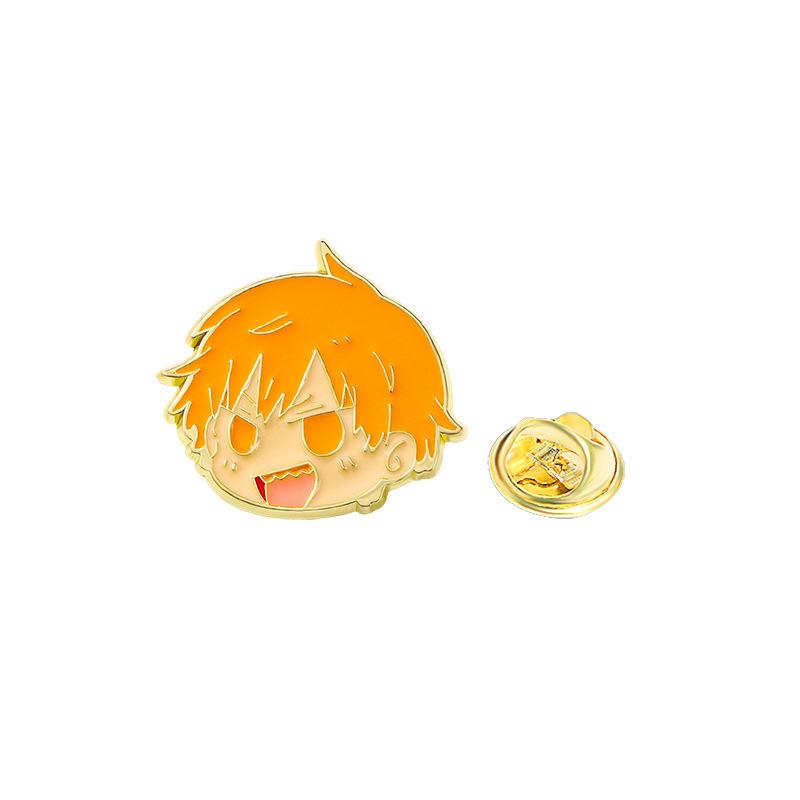 Japanese Cartoon Two-dimensional Animation Badge Chainsaw Man, Machima Fanren Peripheral Metal Brooch Clothing Accessories