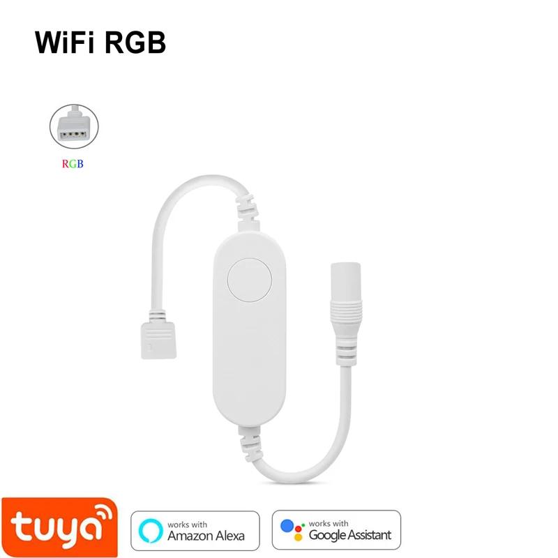 

Mini Tuya Wifi Led Dimmer DC12 DC24V 5050 COB CCT/RGB/RGBW/RGBCCT Led Light Strip Single Color Controller Voice for Alexa Google