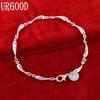 925 Sterling Silver Water Droplet Bracelet Fashion Wedding Jewelry