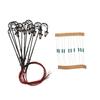 Model H0 Gauge Light Park Lanterns Set & Resistors 10* 1:87
