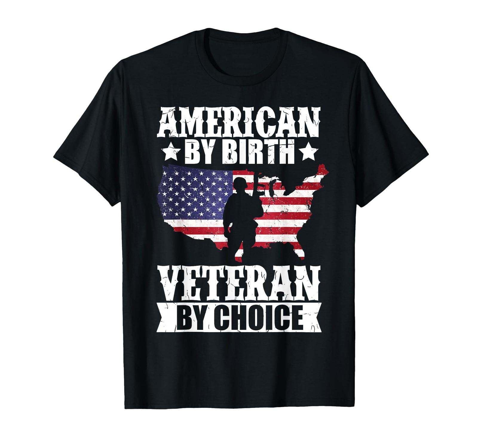 American by Birth Veteran by Choice US Flag Veterans Day T-Shirt S разноцветный