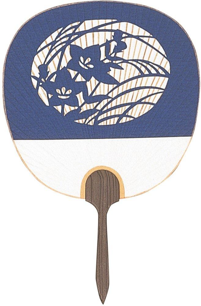 

Шиоми Учива Боковое окно 24 x 2143 Веер, (Одностороннее ажурное вязание), 37см, Синий, синий