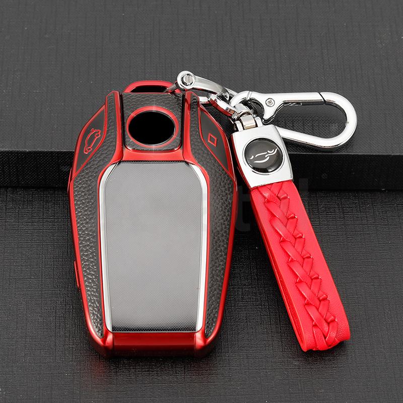 TPU Leather LED Display Key Case Shell for BMW 5 7 Series X5 G07 X7 G30 G12 G11 G32 G31 I8 I12 I15 G01 X3 X4 G02 G05 Accessories