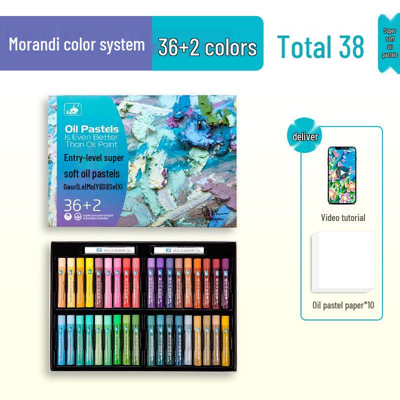 Gaole Super Soft Oil Pastels - Full Set (24/48 Colors), Classic Macaron for Kids, DIY Heavy Color Sticks