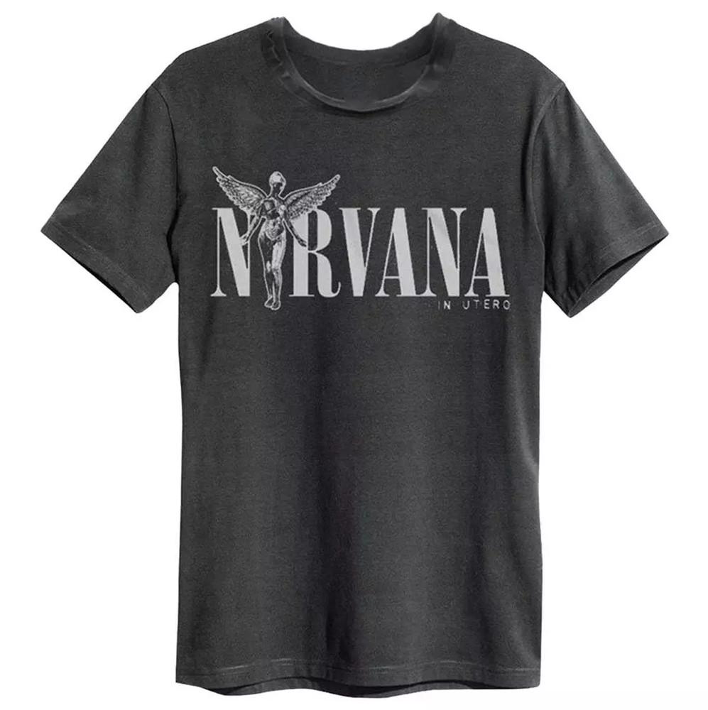 

Nirvana In Utero Угольный Хлопковый Унисекс Футболка s-5xl DO214 Унисекс Футболка S