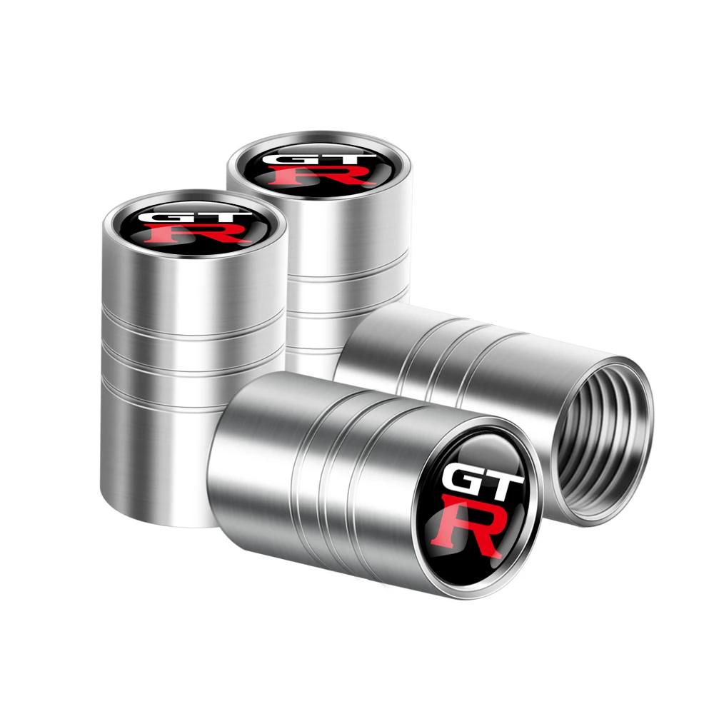 4Pcs Car Sports Logo Metal Wheel Tire Valve Stem Caps Cover For Nissan Note Nismo Sylphy X-trail Sunny GTR Leaf Teana