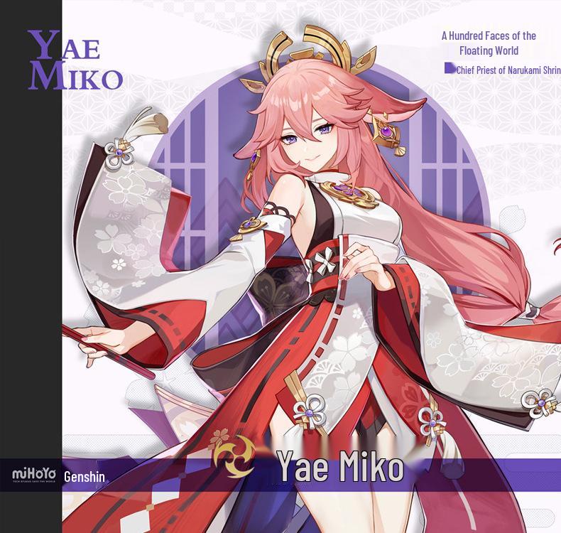 ManYiDuo Yae Miko Cosplay Costume - Genshin Impact Inazuma Style