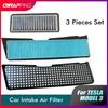 3 Pieces Car Air Intake Filter For Tesla Model 3 2021 2022 Air Flow Vent Cover Melt Blown Fabric Prevent Air Conditioning Inlet