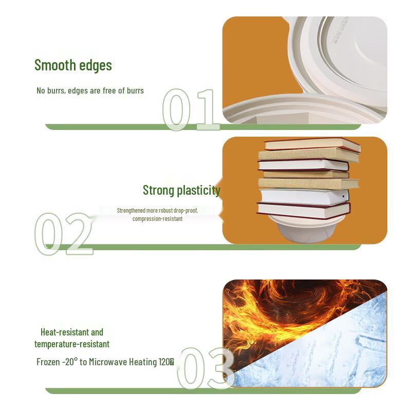 Biologisch abbaubare runde Takeaway-Box aus Maisstärke