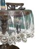 Transparent PVC Tablecloth with White Lace Tablecloth Set Round Table Cover Waterproof Oil Proof Glass Non Wash Crystal Board PVC Dining Tablecloth
